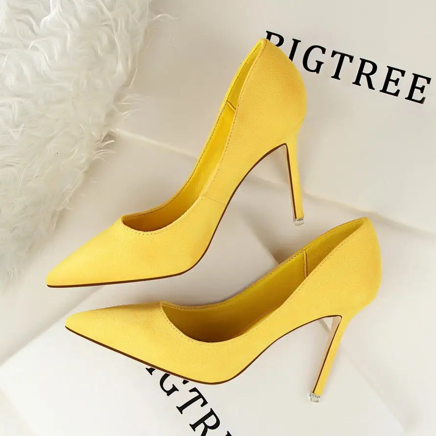 Classic Suede Pointed-Toe Stilettos Little Addiction