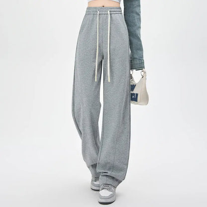 Relaxed Fit Wide-Leg Sweatpants - Little Addiction