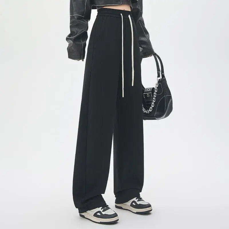 Relaxed Fit Wide-Leg Sweatpants - Little Addiction