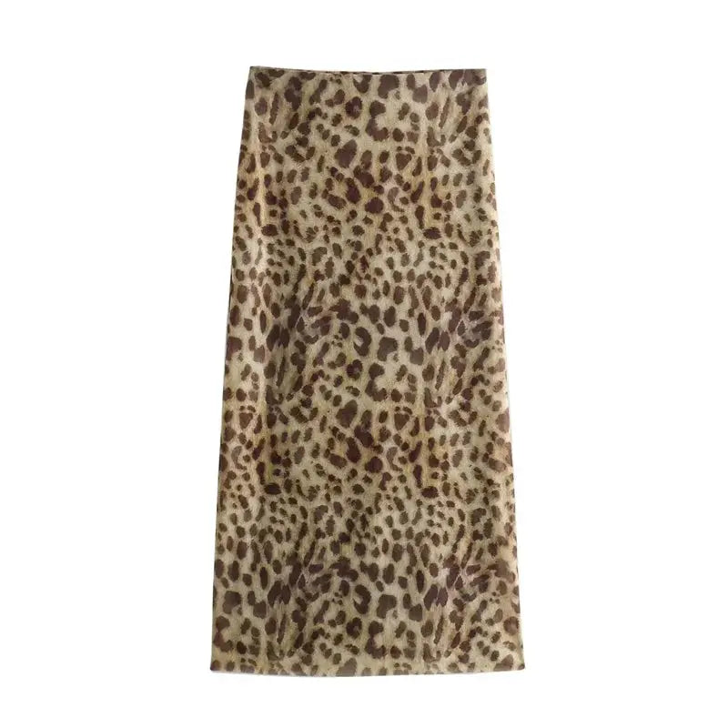 Leopard Print Tulle Skirt Little Addiction