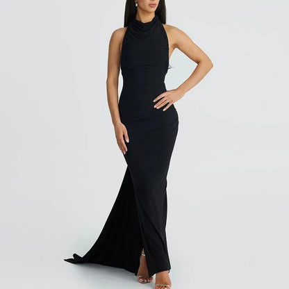 Backless Halterneck Dress - Little Addiction