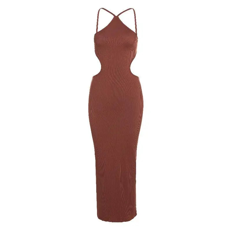 Cut Out Halter Neck Dress - Little Addiction