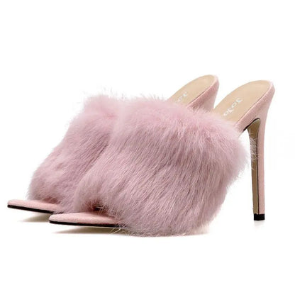 Female fur high heels - Little Addiction