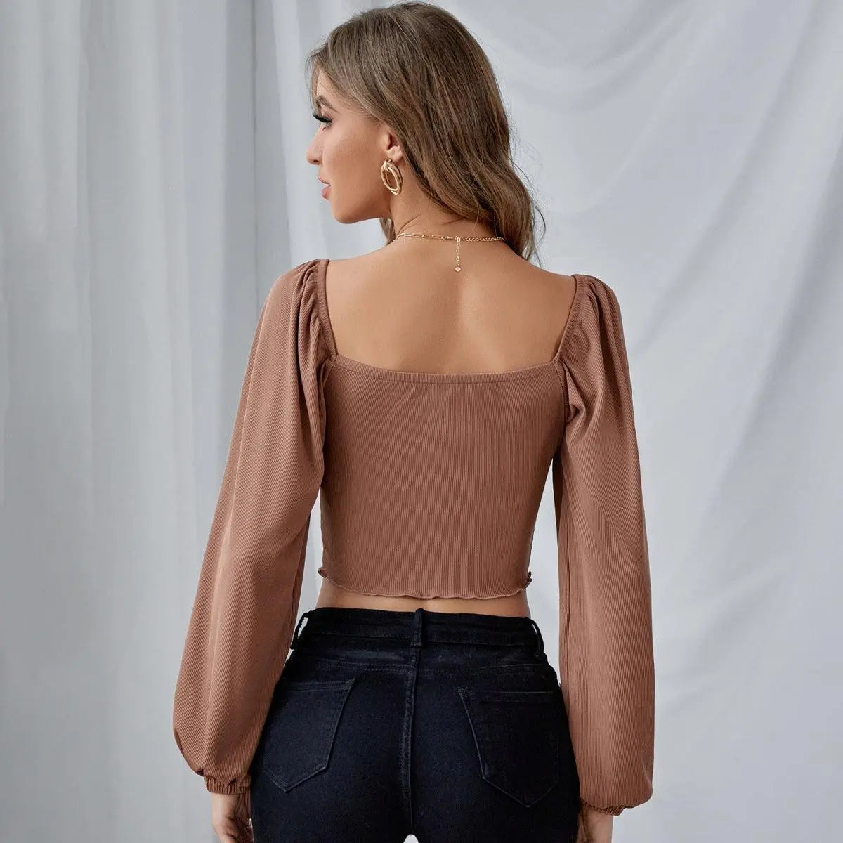 Long Sleeve Drawstring Top - Little Addiction