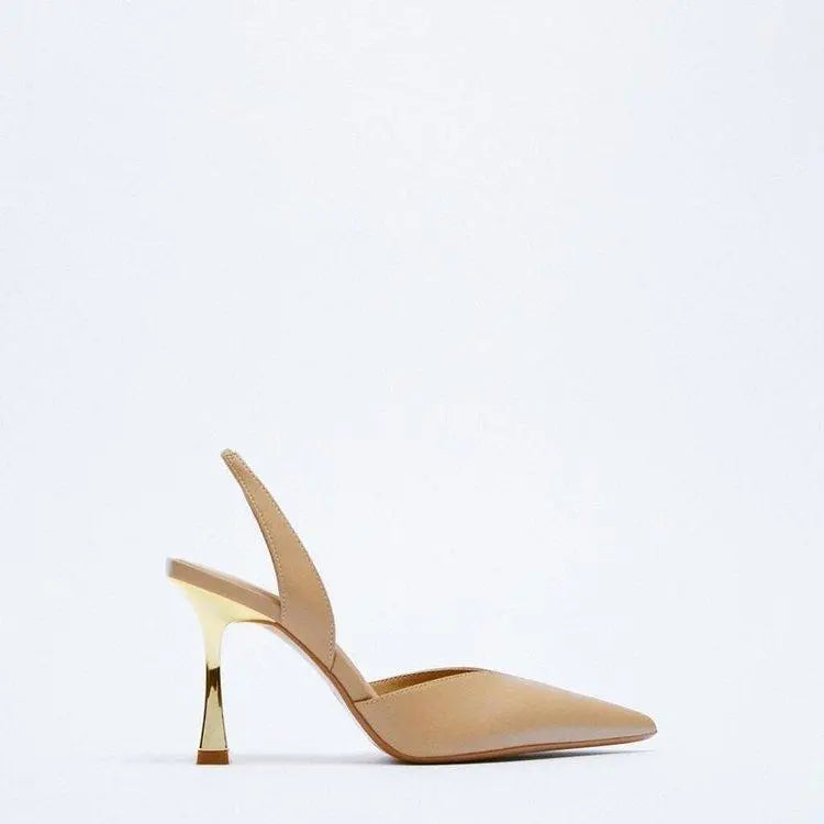 Nude Pointed High Heels - Little Addiction