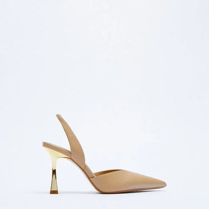 Nude Pointed High Heels - Little Addiction