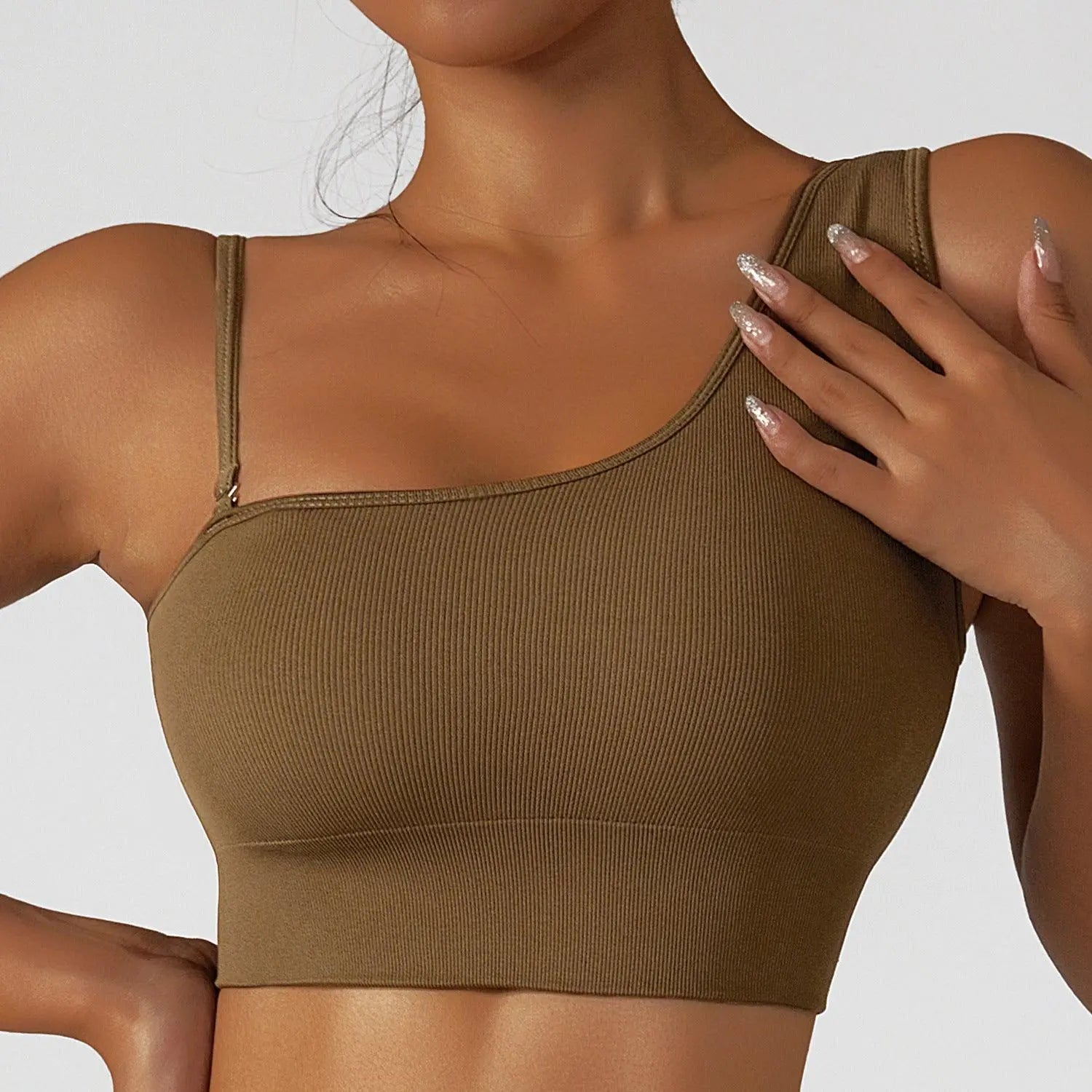 Sexy Optional One-Shoulder Yoga Top - Little Addiction