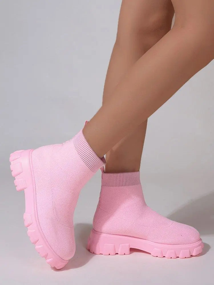 Solid Colour Sock Boot - Little Addiction