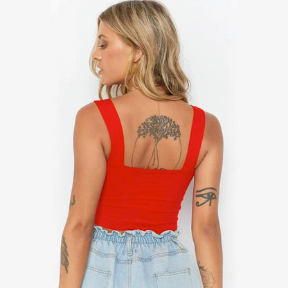 Summer New Fashion Women Crop Top Sexy Sleeveless Tank Tops T-shirt - Little Addiction