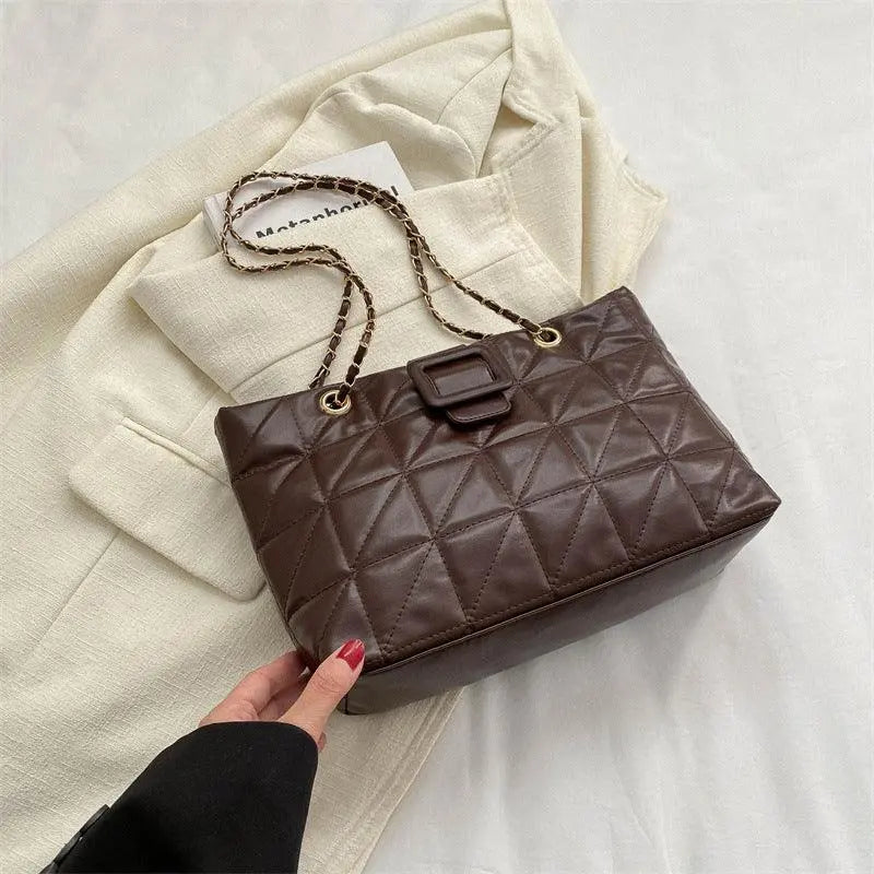 Women Shoulder Bags New Trendy Chic Chanel-style Rhombus Chain Bag - Little Addiction