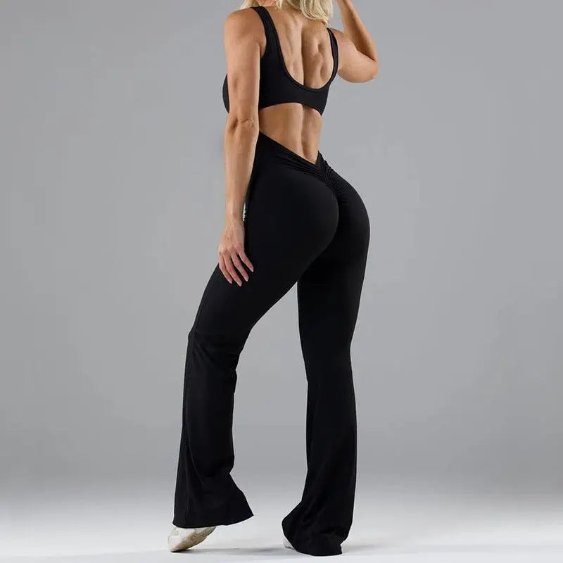 Yoga Bodysuit Flared Bottom - Little Addiction