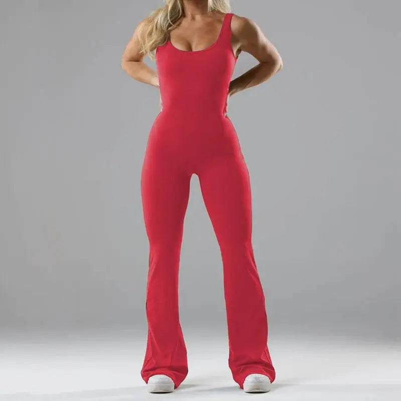 Yoga Bodysuit Flared Bottom - Little Addiction